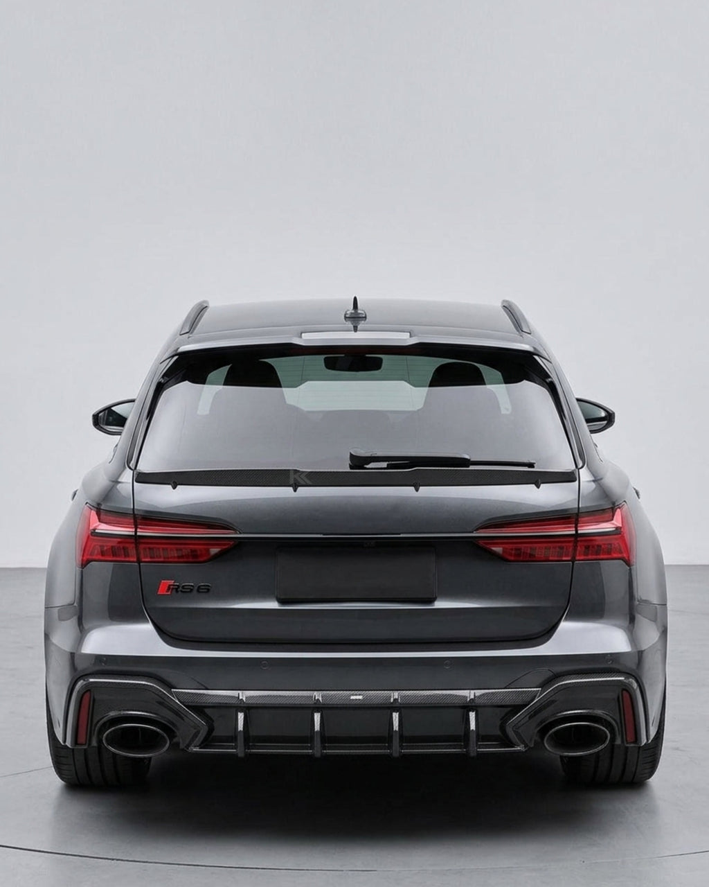 2019–2022 Audi RS6 C8 Avant Single Deck Roof Window Middle Spoiler – Dry Carbon Fiber
