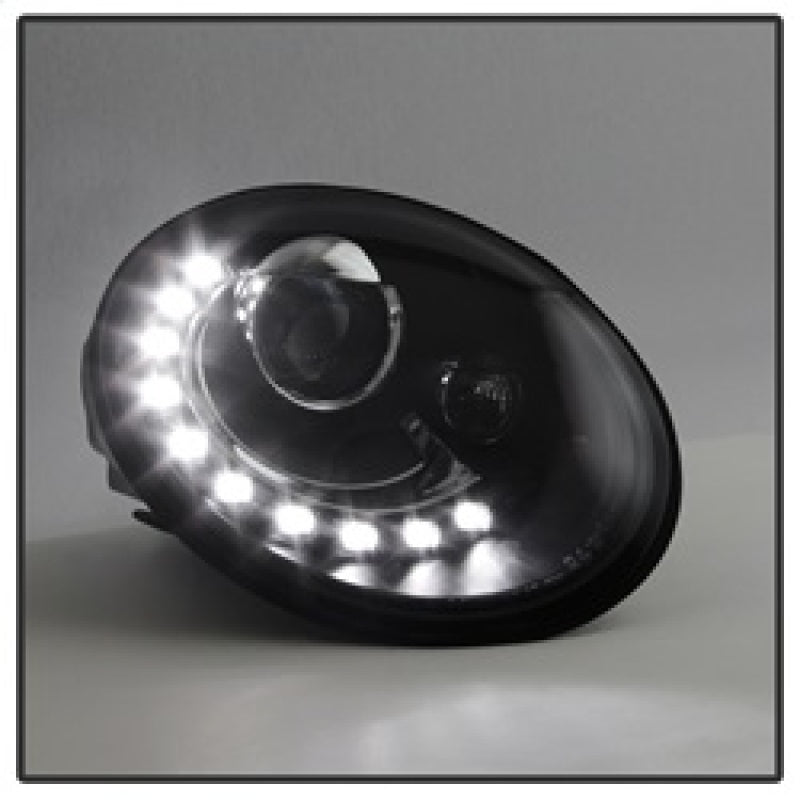 Spyder Volkswagen Beetle 06-10 Projector Headlights DRL LED Black PRO-YD-VB06-DRL-BK 5080929
