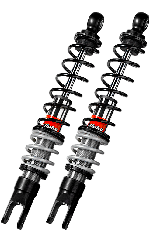 Bitubo Suspension Bitubo YGB0 Twinshocks Rear Adjustable: Spring Preload,  Red And Black Springs SC109YGB01