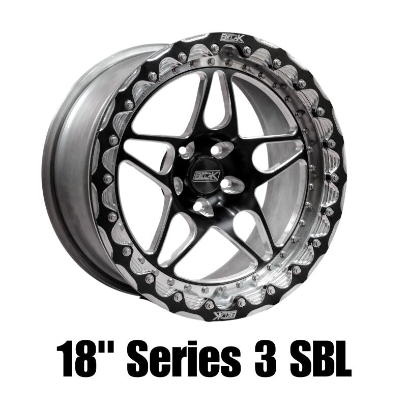 Belak Wheels Belak 18x12 / 8.75in BS / 5x120 BP / High Pad / Series 3 Wheel - Single Beadlock 18125120S38BS-SBL