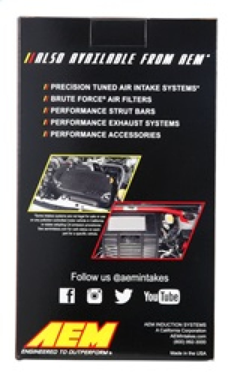 AEM Induction AEM 2.75in Flange ID x 6.25in Base OD x 7in H DryFlow Conical Air Filter 21-2027DK