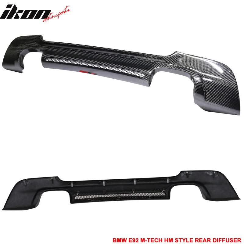 Fits 07-13 BMW 3-Series E92 MSport HM Rear Bumper Diffuser CF CF