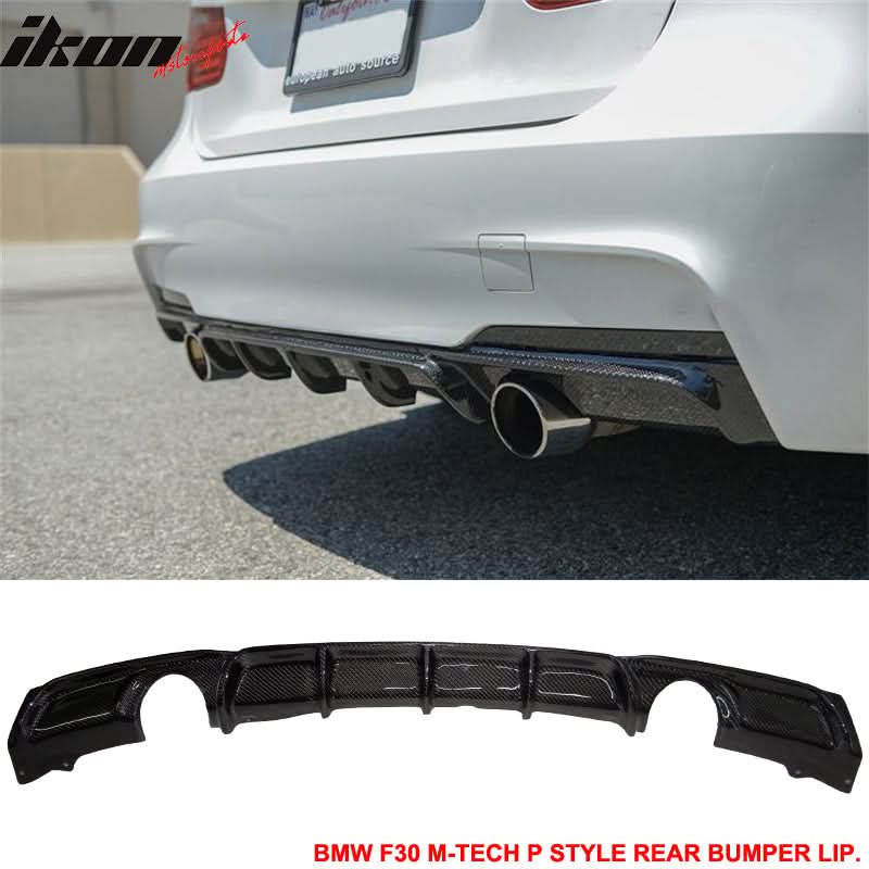 2012-2018 F30 335 Dual Exhaust M Sport P Rear Diffuser Carbon Fiber CF