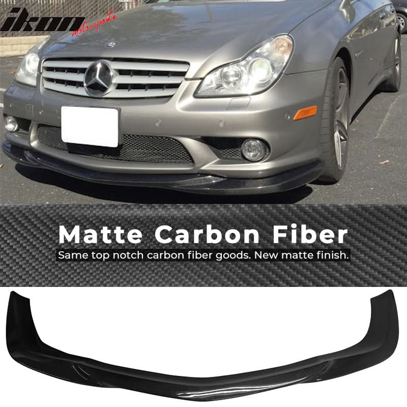 2006-2010 Benz W219 CLS55 GH Style Front Bumper Lip Carbon Fiber
