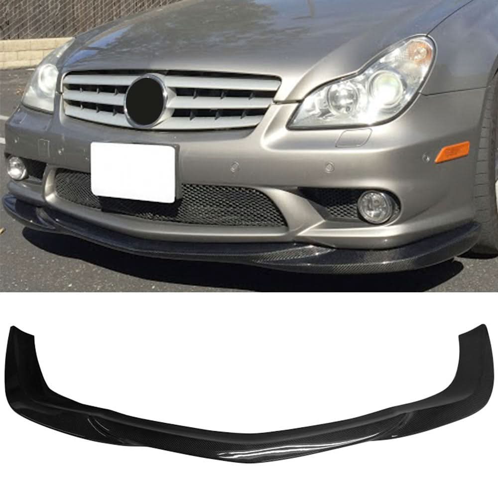 2006-2010 Benz W219 CLS55 GH Style Front Bumper Lip Carbon Fiber