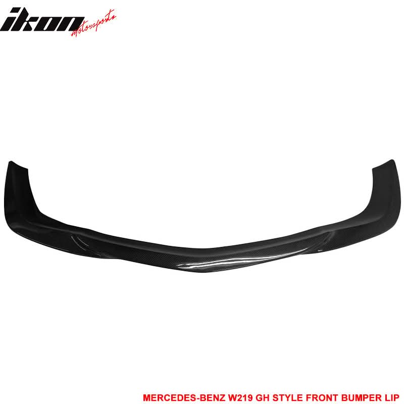 2006-2010 Benz W219 CLS55 GH Style Front Bumper Lip Carbon Fiber