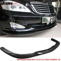2007-2013 Benz W221 S-Class CS Style Front Bumper Lip Carbon Fiber