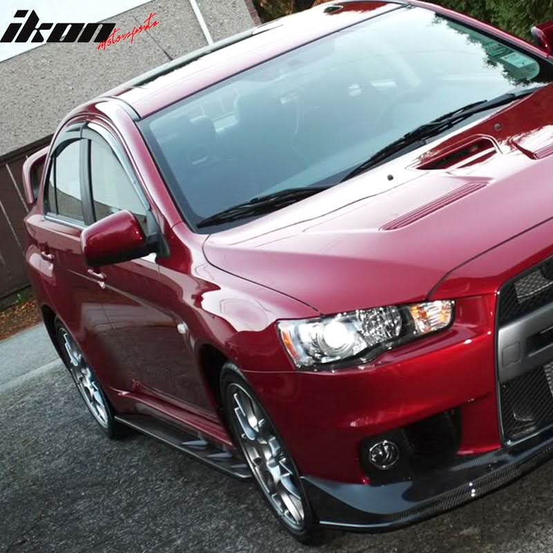 2008-2016 Mitsubishi Lancer EVO X Jun Style Side Skirts Carbon Fiber