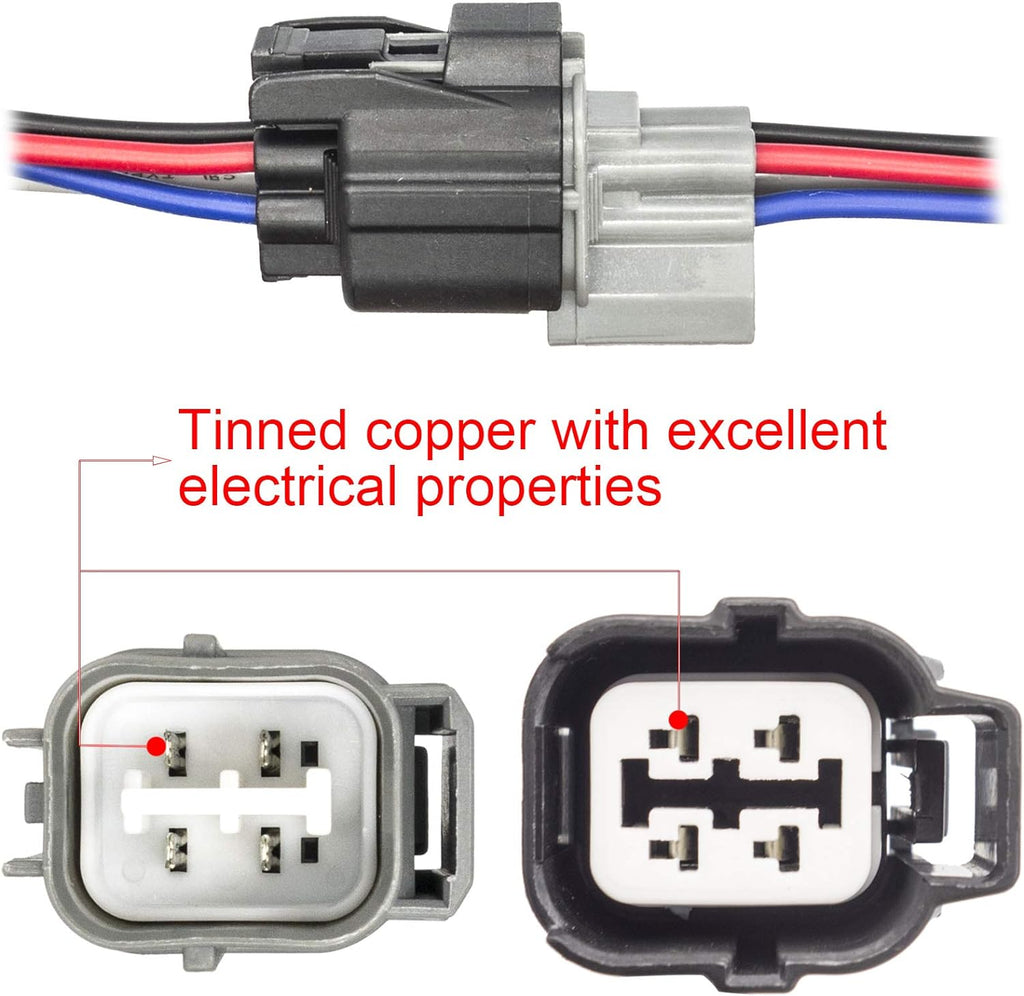 SPDZ1 Extension Harness 4 Wires for Upstream Downstream O2 Oxygen Sensor Compatible with Honda Civic Accord CR-V Prelude Odyssey Pilot Acura Integra