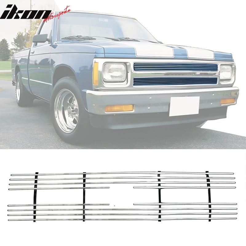 1991-1993 Chevrolet S10 Polished Silver Front Grile Insert Aluminum