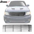 1997-1998 Ford F-150 Horizontal Cutout Style Silver Front Grile Insert