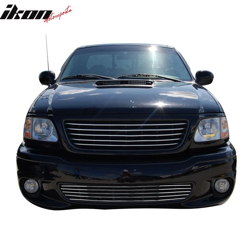 1999-2003 Ford F-150 Horizontal Style Polished Silver Front Grile