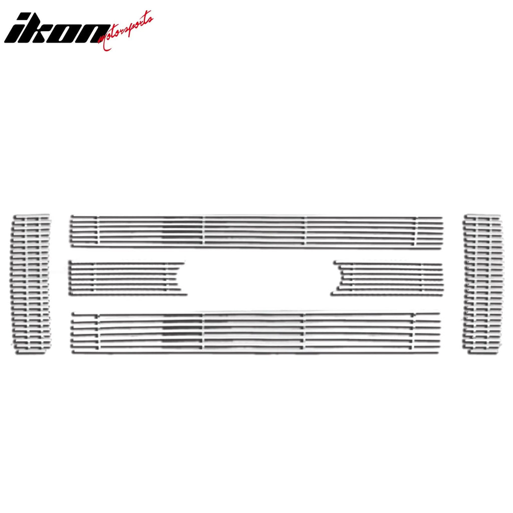 2009-2010 Ford F-150 King Ranch Billet Upper Grille Inserts Chrome 6PC