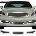 2007-2008 Infiniti G35 09 G37 Sedan Mesh Chrome Grille Stainless Steel