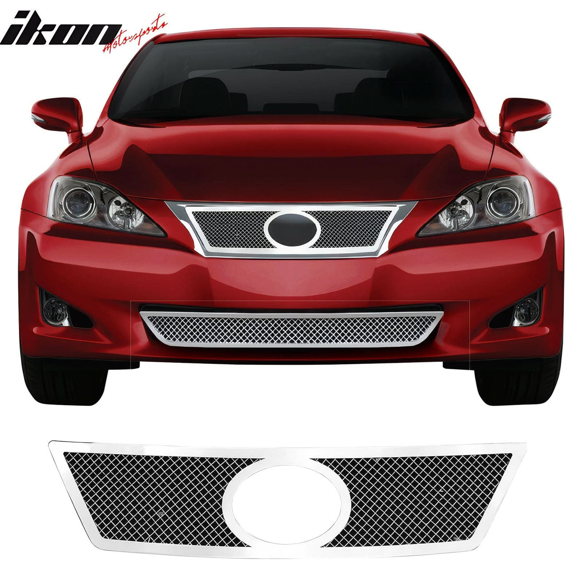 2009-2010 Lexus IS250 Mesh Style Chrome Front Grille Stainless Steel