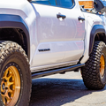 Cali Raised LED Cali Raised 2024+ Toyota Tacoma Trail Ed Rock Sliders - Double Cab Short Bed/Kick Out/PwdrCoat CR4066