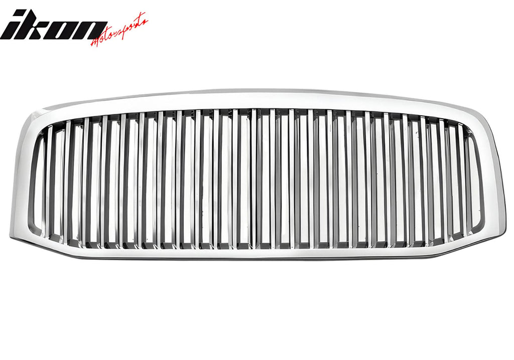 2006-2008 Ram 1500/2500/3500 Vertical Style Upper Grille Chrome ABS