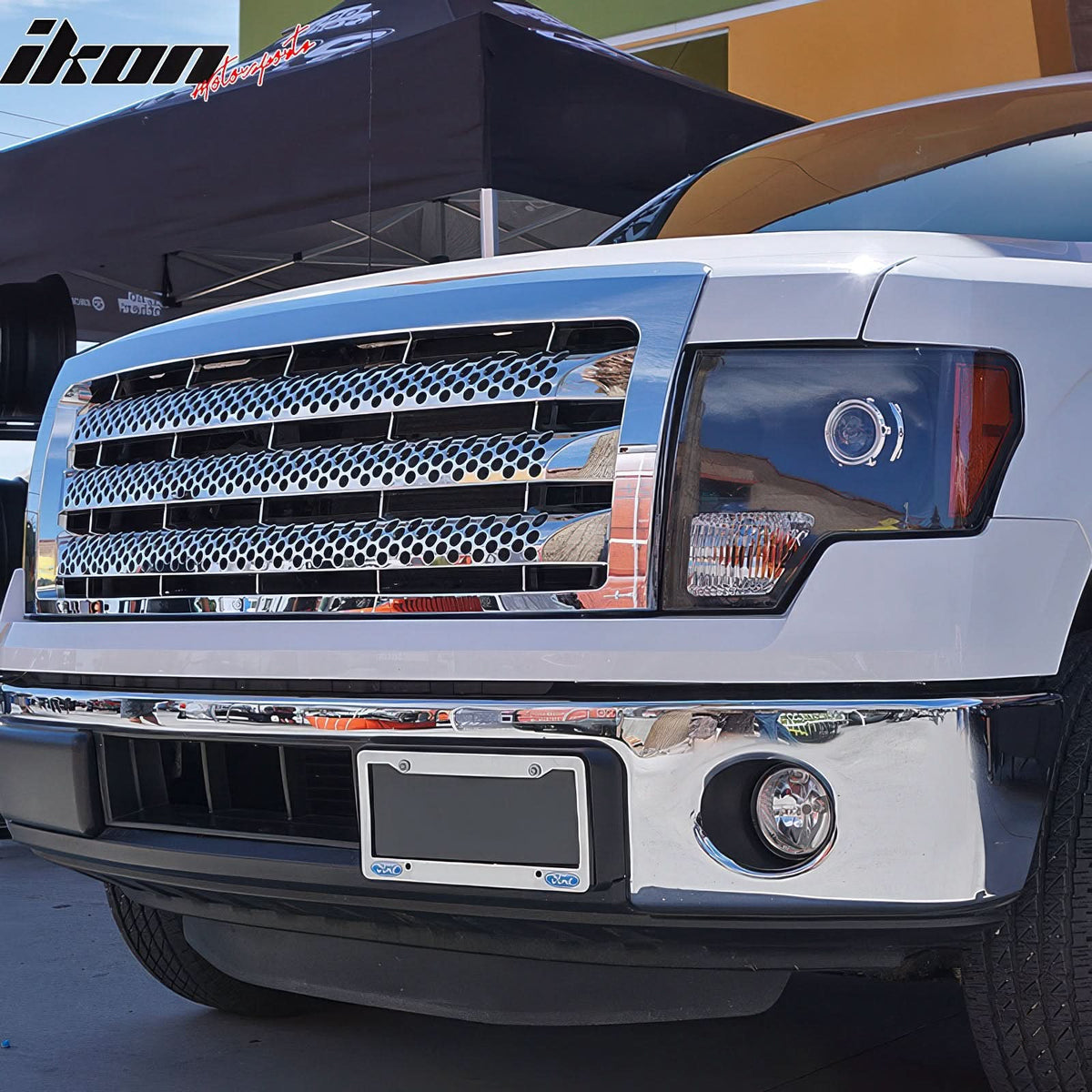 2009-2014 Ford F-150 Chrome Front Bumper Hood Upper Insert Grille ABS
