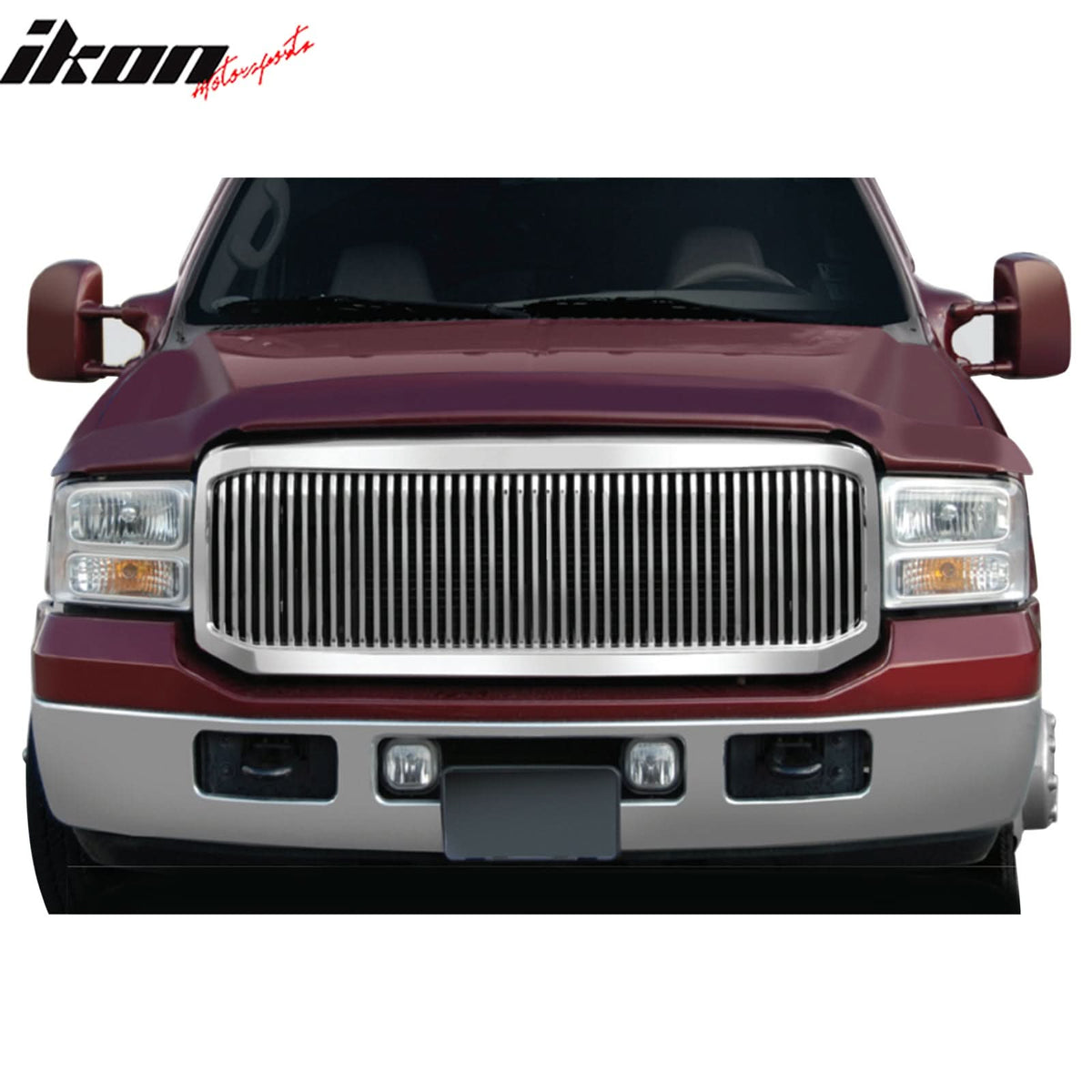 2005-2007 Ford F-250 Super Duty V-Line Style Chrome Front Grille ABS