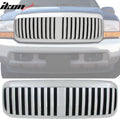 1999-2004 Ford F-250 Super Duty Vertical Chrome Front Upper Grille ABS