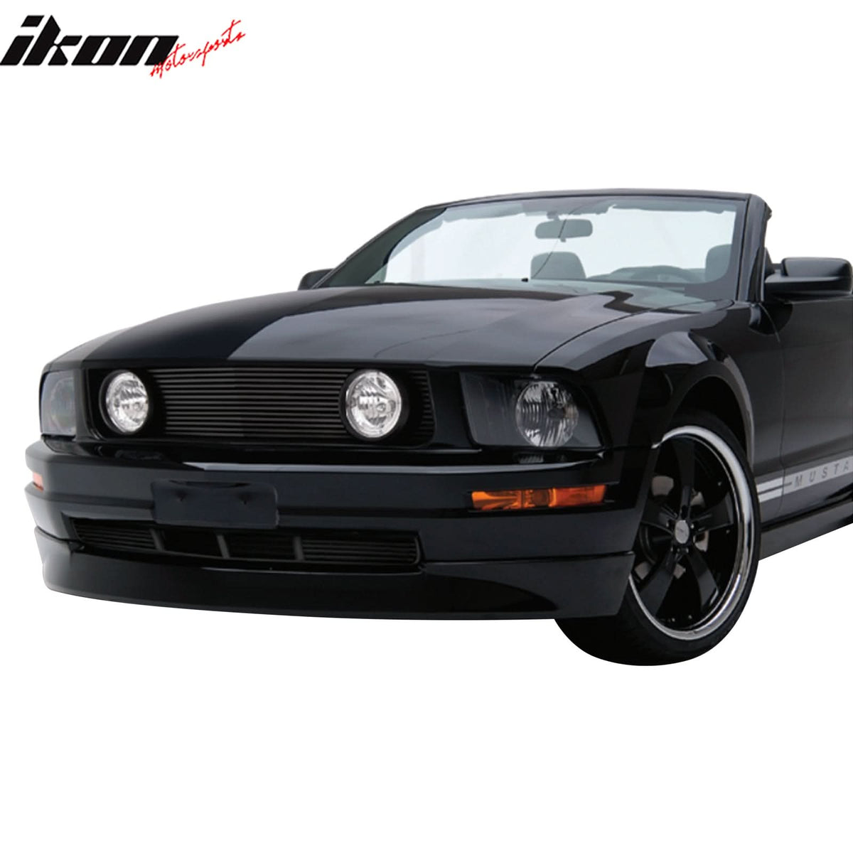 2005-2009 Ford Mustang V6 GT Billet Style Black Front Upper Grille ABS