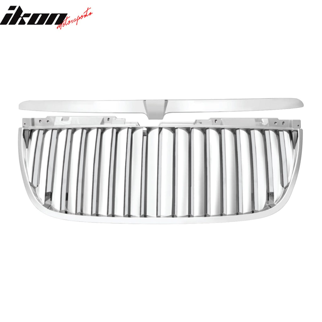 2007-2014 GMC Yukon Vertical Style Chrome Front Upper Mesh Grille ABS