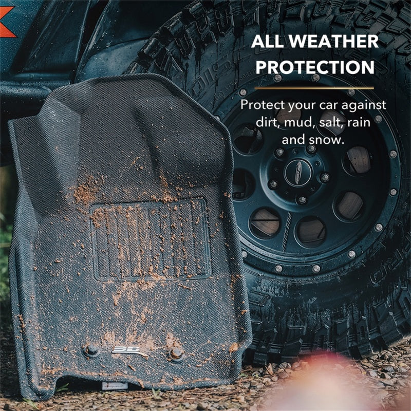 3D MAXpider 2020 Jeep Gladiator Jt Kagu 2nd Row Floormats - Black L1JP02221509