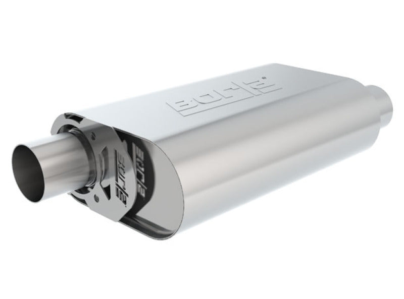 Borla CrateMuffler SBC Hot 350/383 3inch Offset/Offset 14in x 4.35in x 9in Oval Muffler 400841