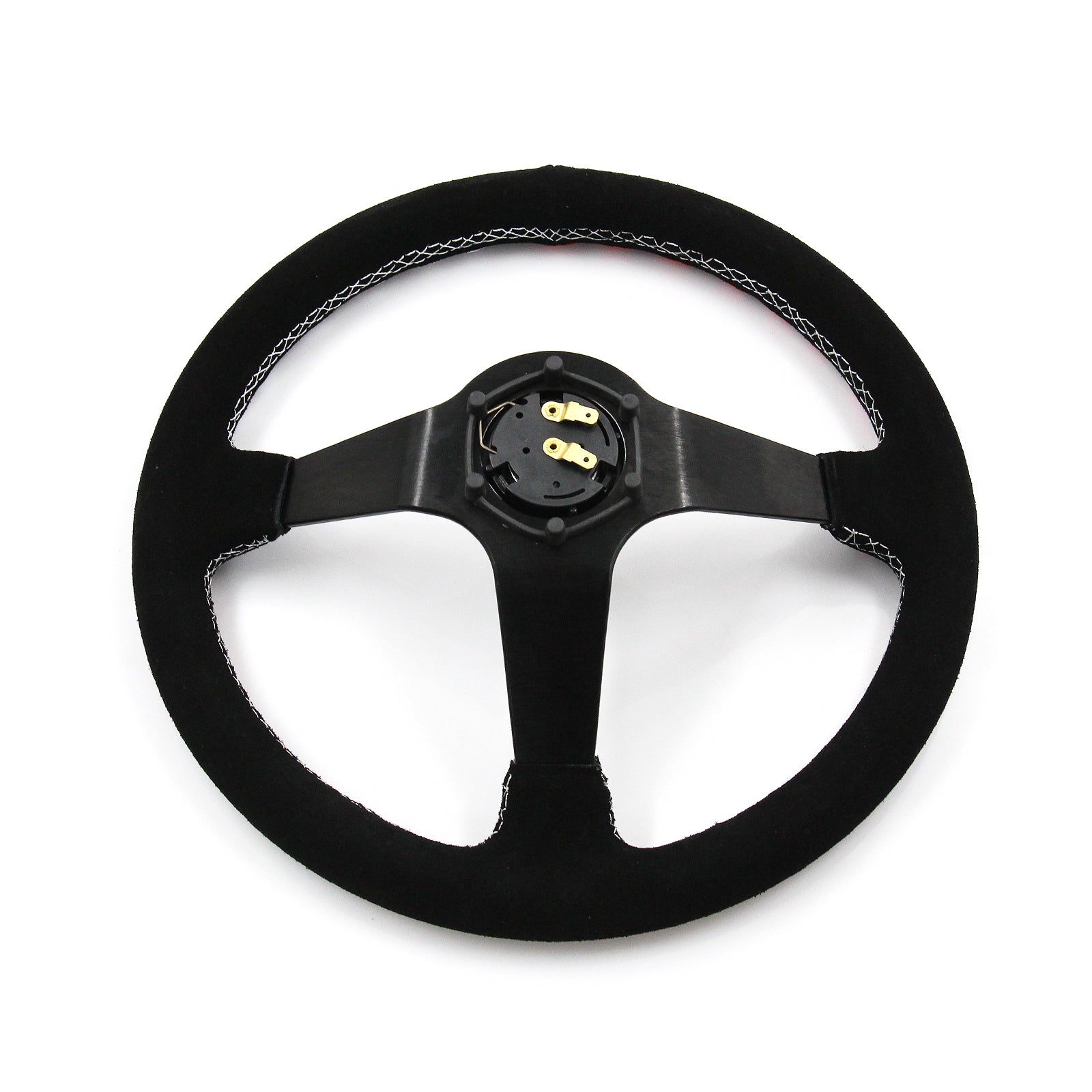 Have Faith Deep Dish 350mm Steering Wheel + Short Hub Adapter Kit For Mustang Focus Fiesta Mazda