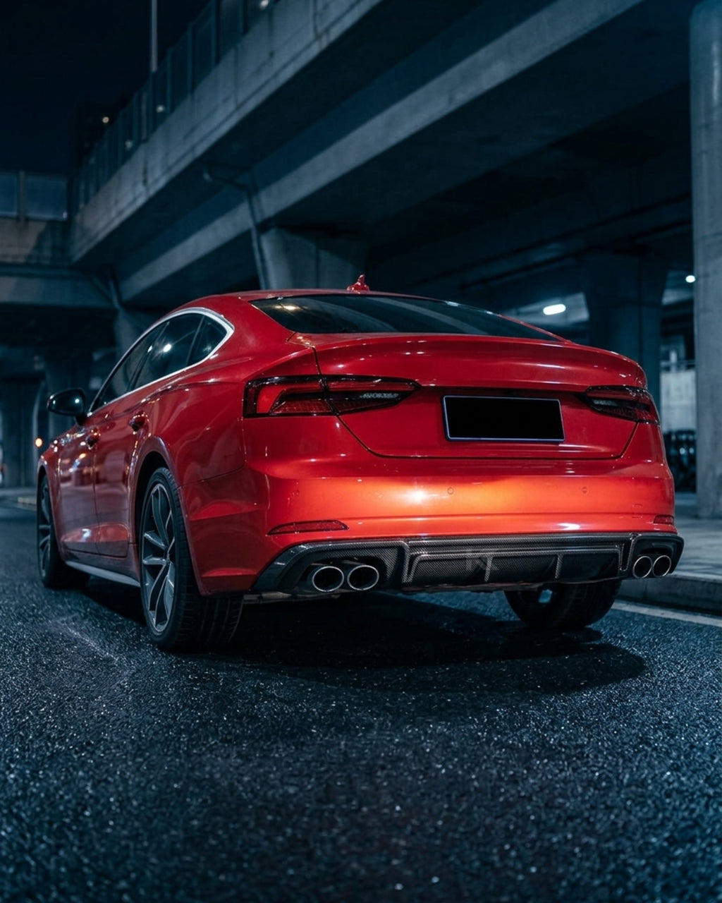 2017–2019 Audi A5 S-Line / S5 B9 Coupe & Sportback S5 Style Rear Bumper Diffuser – Carbon Fiber