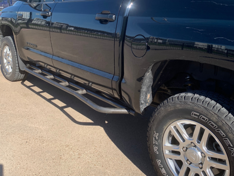 Cali Raised LED Cali Raised 14-21 Toyota Tundra Step Edition Rock Sliders - No Kick Out No Filler Plate / BedLiner CR2789
