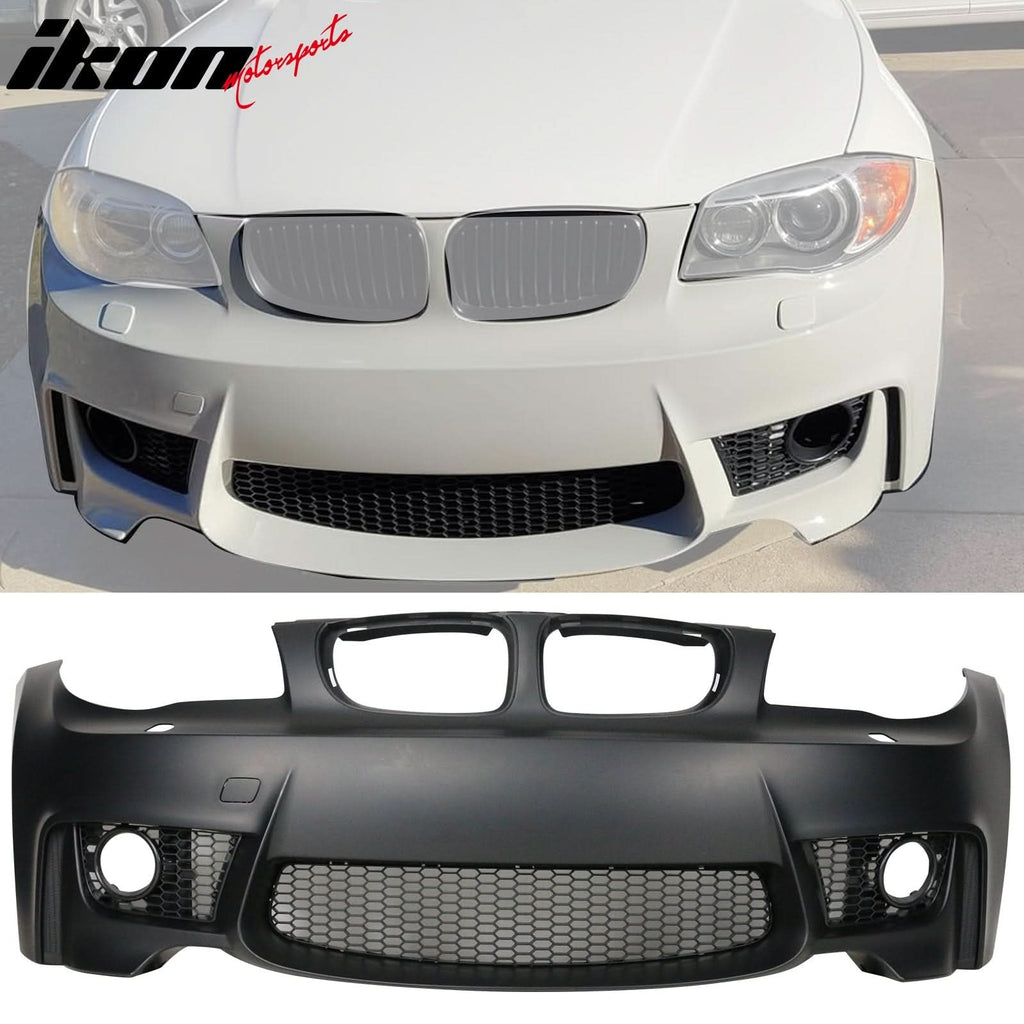 2007-2013 BMW 1 Series E82 1M Style Black Front Bumper Conversion PP