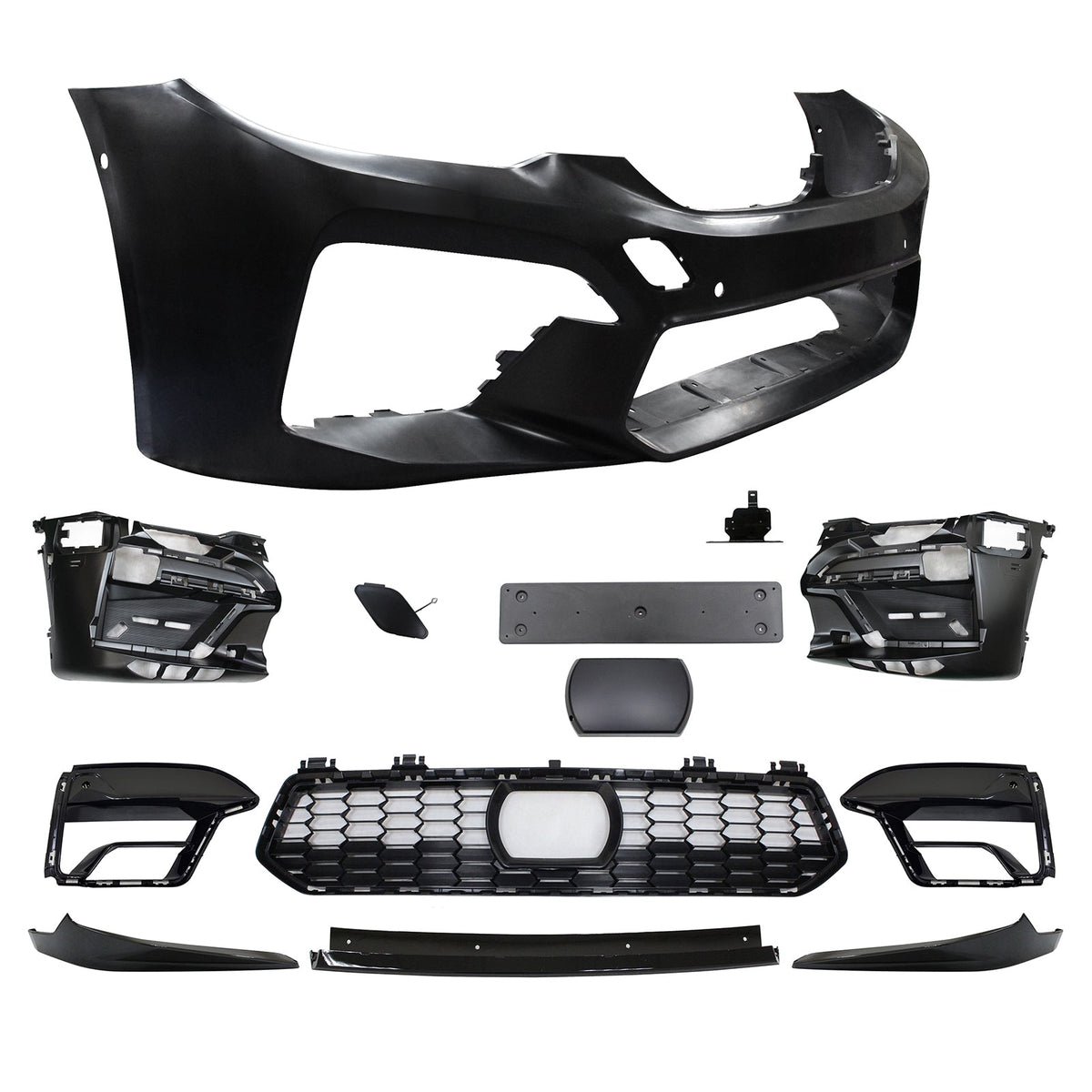 2017-2020 BMW G30 G31 5 Series CS Style Front Bumper Cover w/ 3PCS Lip