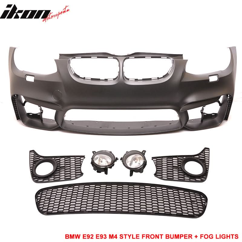 Fits 11-13 E92 E93 2Dr LCI M4 Conversion Front+Rear Bumper Kit PP