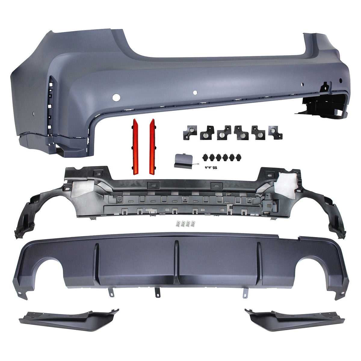 2019-2023 BMW G20 M3 Style Rear Bumper Cover for Round Tips Outlet