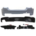 2011-2016 BMW F10 5-Series MTech Style Single Outlet Rear Bumper Cover