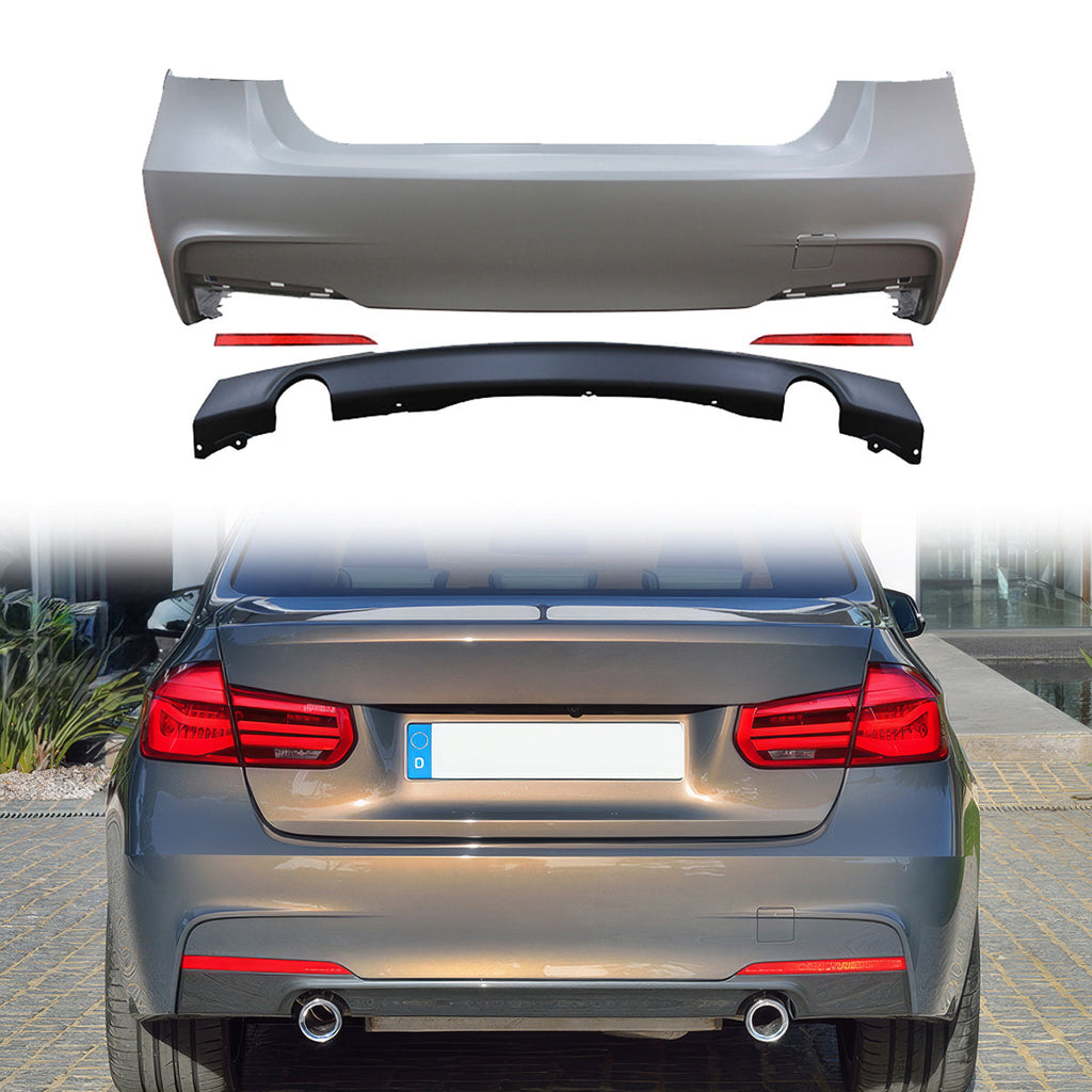 2012-2018 BMW F30 3 Series MT M Sport Rear Bumper Cover Diffuser Sedan