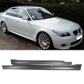 2004-2010 BMW E60 E61 M5 Style Unpainted Black Side Skirts Panels PP