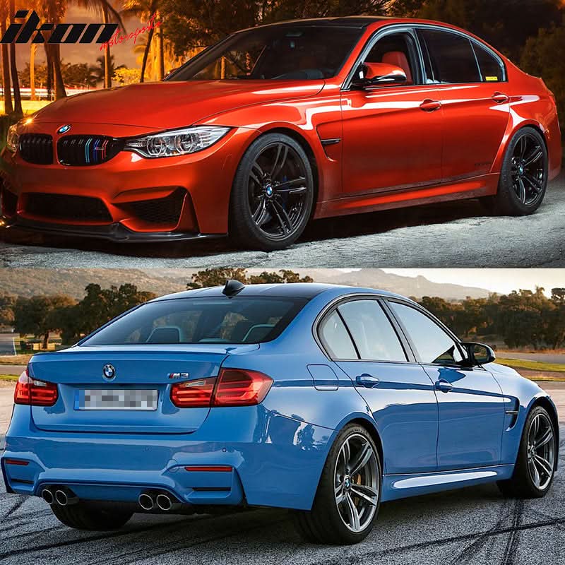 2012-2018 BMW F30  3-Series M3 Style Unpainted Black Side Skirts PP