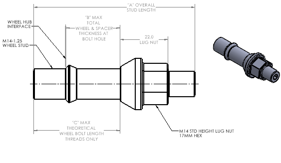 Wheel Stud Conversion Kit | M14-1.25 | 16 Piece Kit