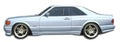 Duraflex AMG Look Wide Body Door Caps Compatible With 1981-1991 Mercedes S Class - 2 Piece