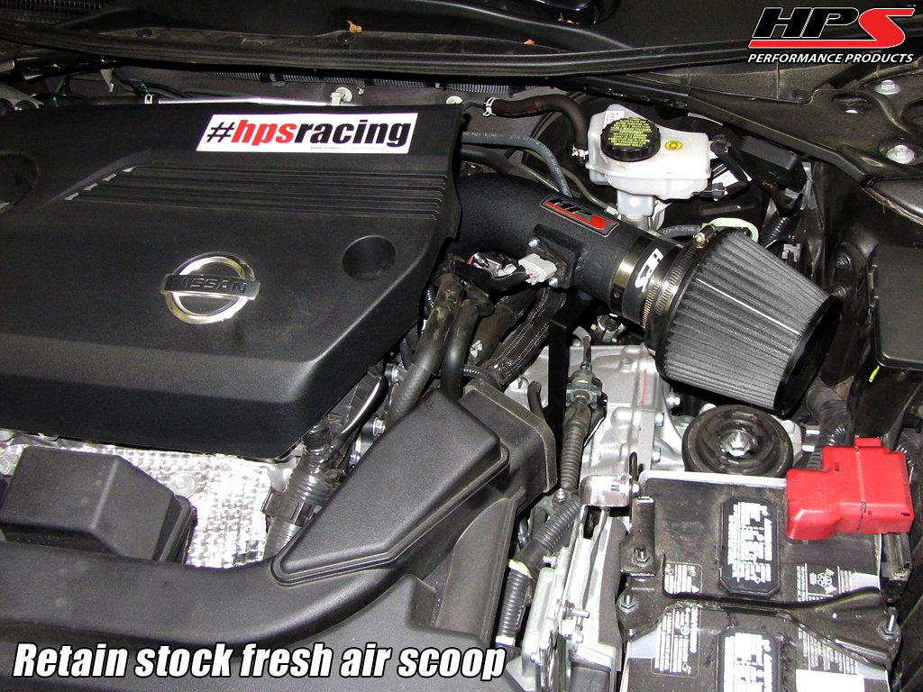 HPS Shortram Air Intake Kit 2013-2017 Nissan Altima Sedan 2.5L, Black