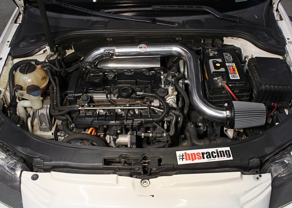 HPS Shortram Air Intake Kit 2006-2008 Volkswagen Jetta GLI 2.0T Turbo FSI, Includes Heat Shield, Red