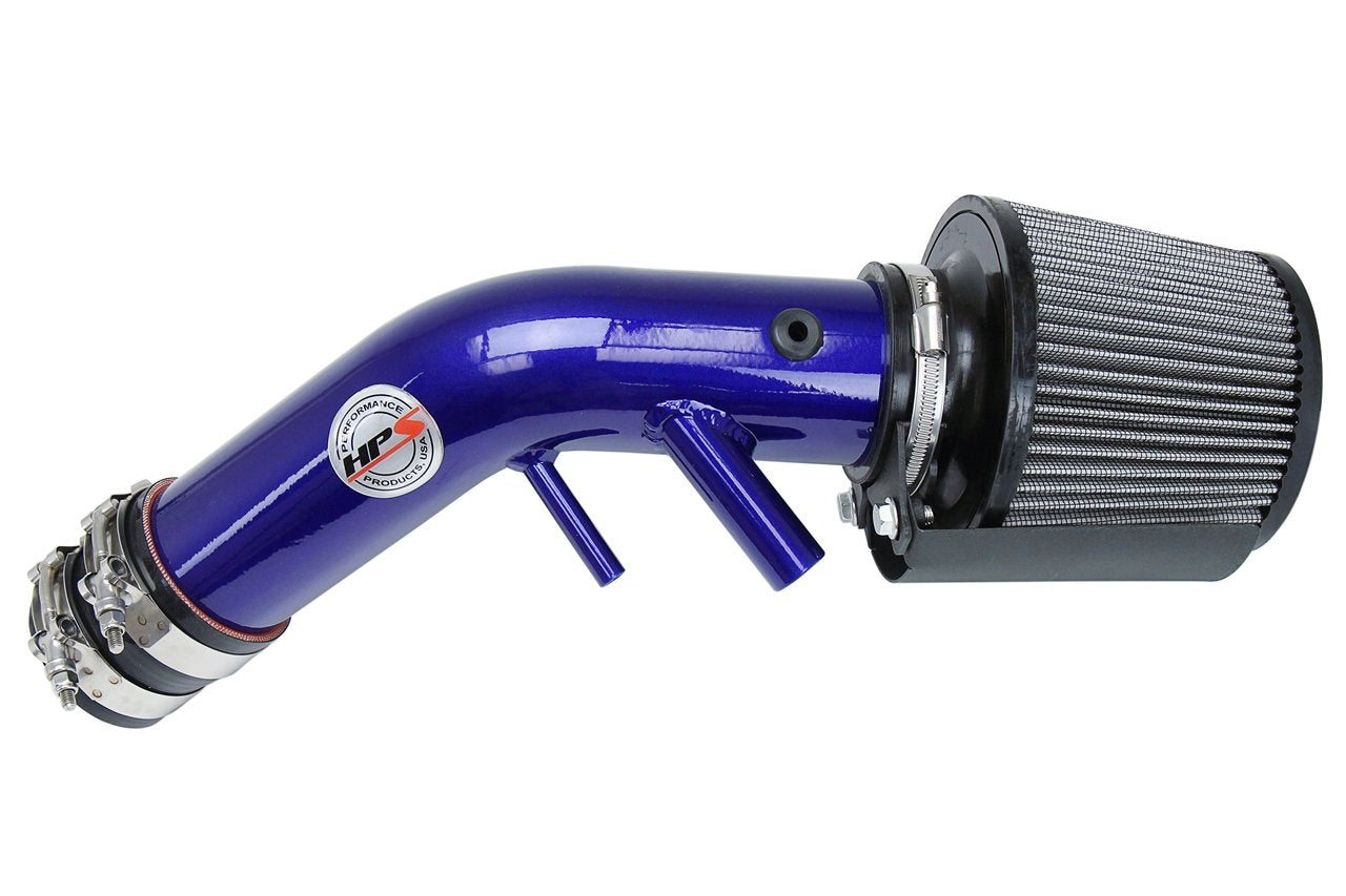 HPS Shortram Air Intake Kit 2016-2017 Kia Optima LX 1.6L Turbo, Includes Heat Shield, Blue
