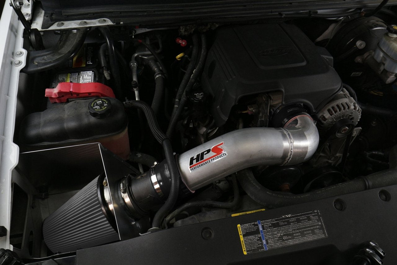 HPS Shortram Air Intake Kit 2007-2008 Cadillac Escalade 6.2L V8, Includes Heat Shield, Blue