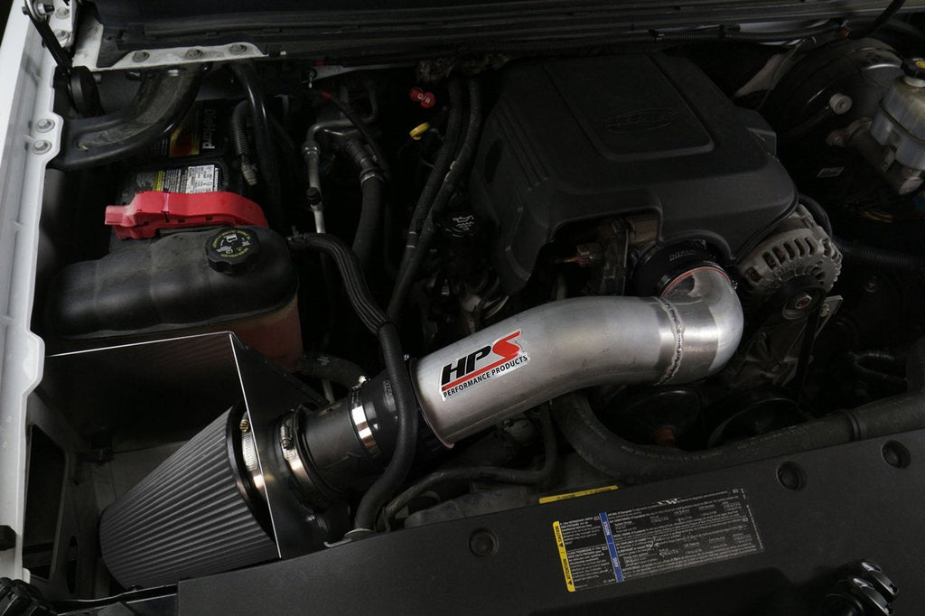HPS Shortram Air Intake Kit 2007-2008 Cadillac Escalade 6.2L V8, Includes Heat Shield, Red