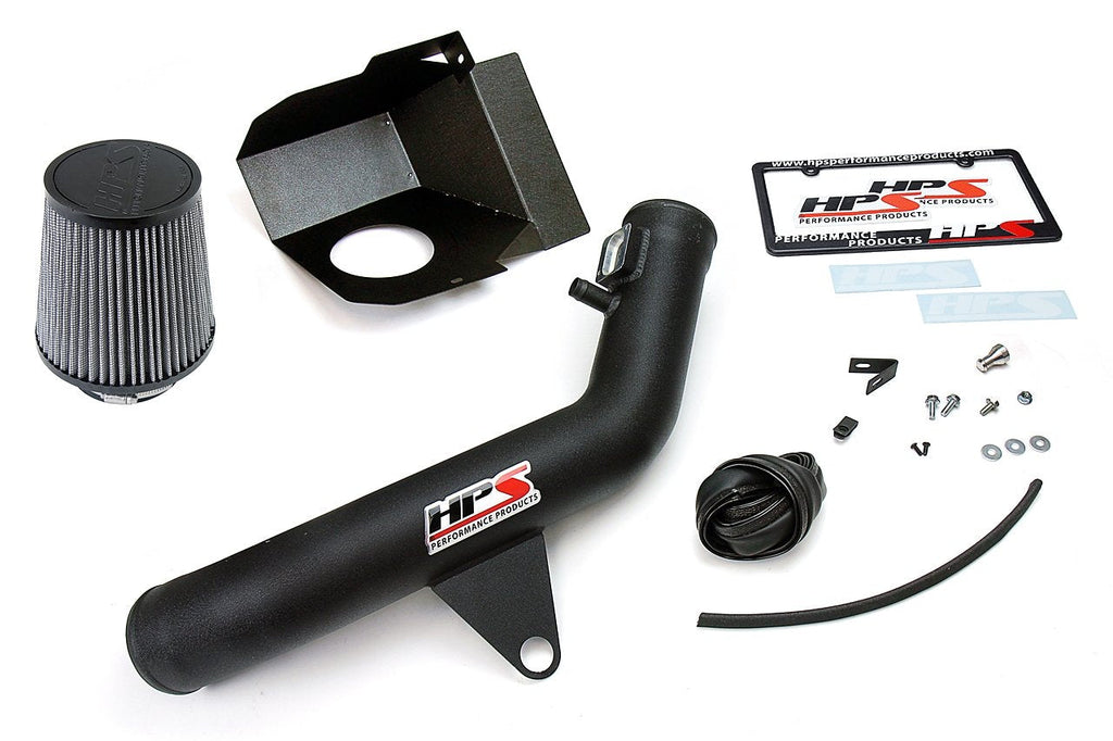 HPS Shortram Air Intake Kit 2014-2016 BMW M235i F22 3.0L Turbo N55, Includes Heat Shield, Black