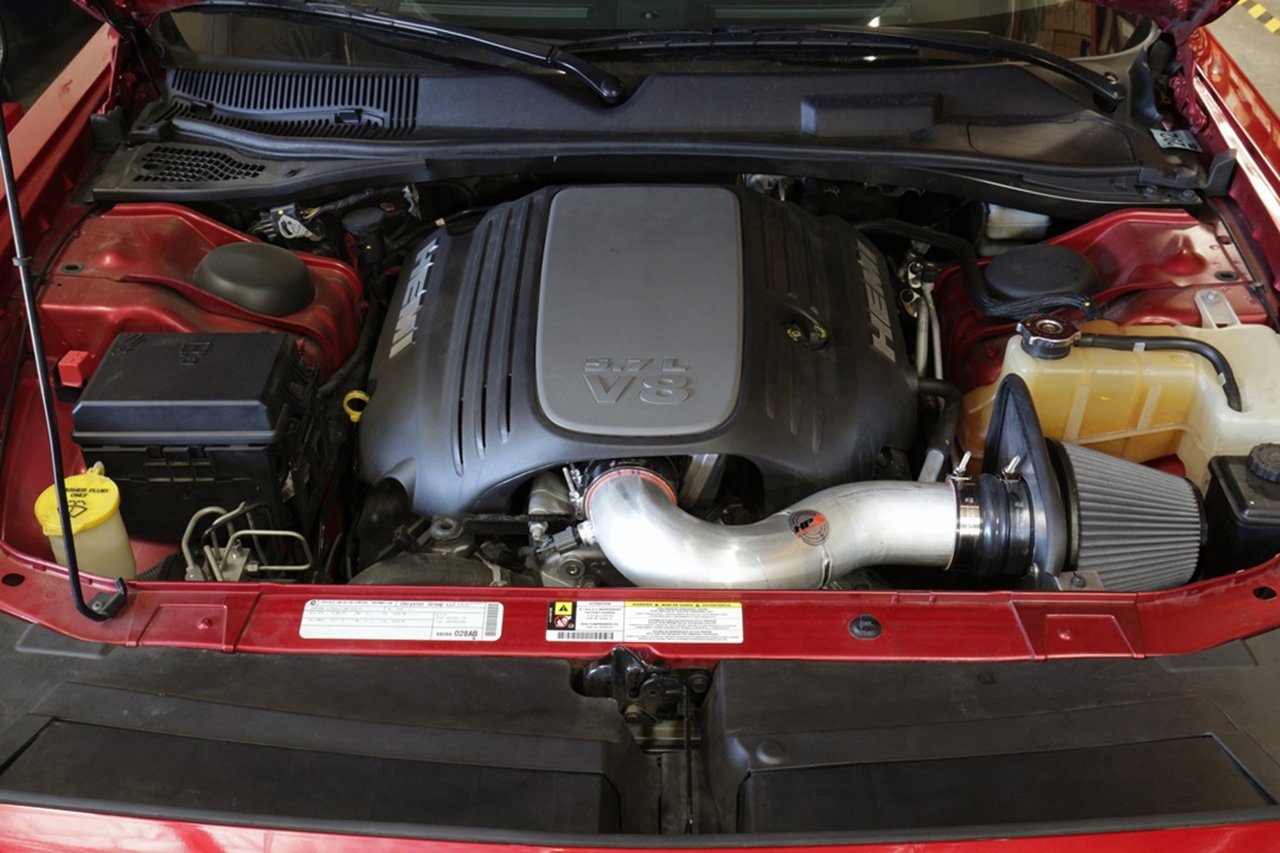 HPS Shortram Air Intake Kit 2005-2010 Chrysler 300C 5.7L V8, Includes Heat Shield, Polish