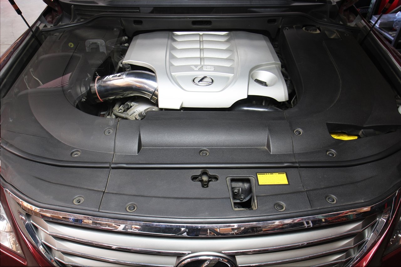 HPS Performance HPS Shortram Air Intake Kit 2008-2018 Lexus LX570 5.7L V8, Includes Heat Shield, Polish