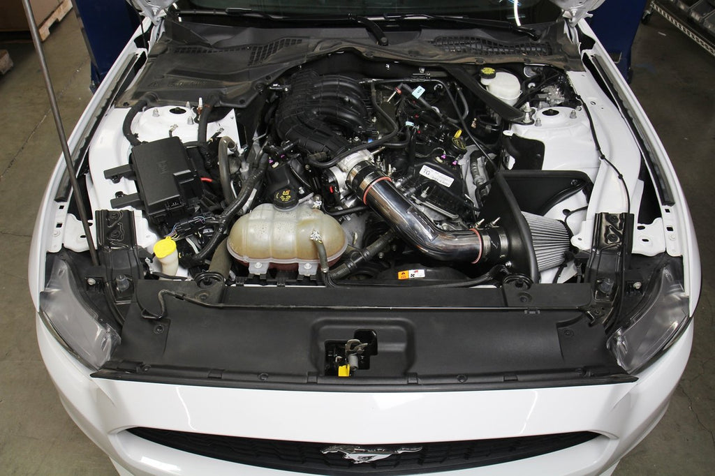 HPS Shortram Air Intake Kit 2015-2017 Ford Mustang 3.7L V6, Includes Heat Shield, Polish